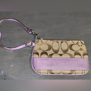 Light Purple and Tan Coach Wallet